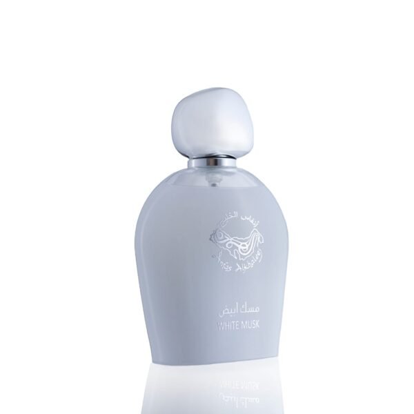 White Musk - مسك أبيض Brand: Anfas Al Khaleej Perfumes Fragrance Type: eau de parfum Size : 100ml Fragrance Family: Floral/Powdery Fragrance Description: Top Note: Orange, Rhubarb, Violet Middle Note: Cedar wood, Lily, Rose Base Note: Musk, Amber, Tonka bean العلامة التجارية: أنفاس الخليج  للعطور نوع العطر: او دي بارفان الحجم: 100 مل من عائلة الزهور/البودرة :مكونات العطر النوتة العليا: البرتقال ، الراوند ، البنفسج النوتة الوسطى "قلب العطر": خشب شجرة الأرز ، الزنبق ، الورد الجوري قاعدة العطر"النوتة السفلى": المسك ، العنبر ، حبوب فول التونكا